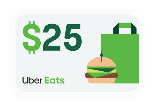 Uber Eats $25 Card
